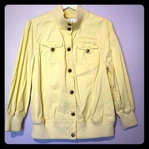 Pastel yellow 100% cotton light jacket